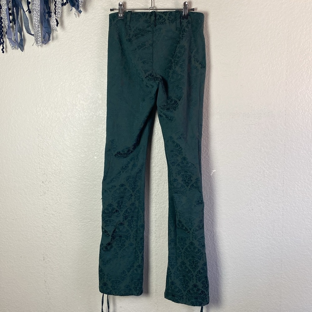 Urban Outfitters green printed lace up pant - Picture 7 of 7